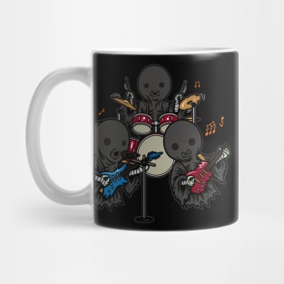 Funny Cute Spooky Musician Ghost Rock Band Mug